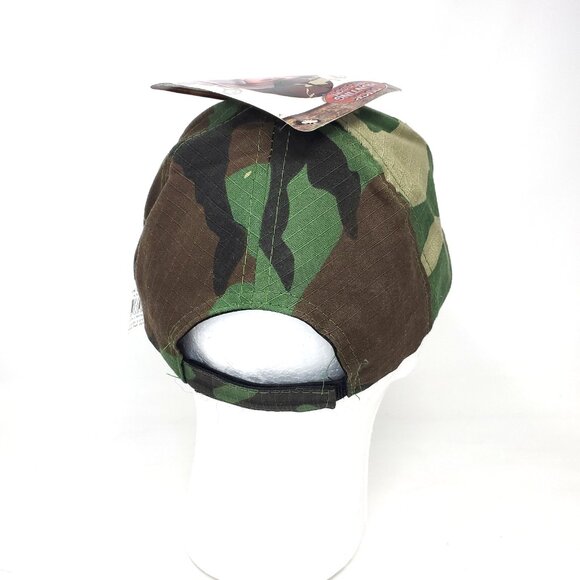 Rubies Costume Camo Baseball Hat Cap Mens OSFM Green Hook Loop Adjustable Strap - Picture 3 of 9